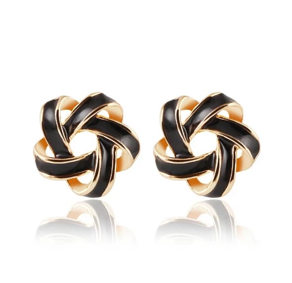 Enamel Flower Stud Earrings
