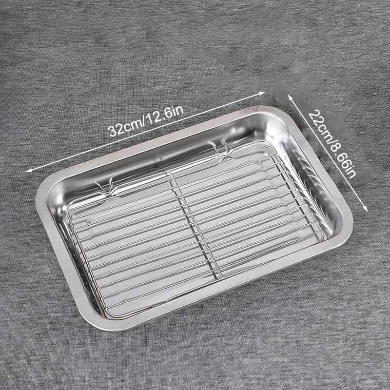 Stainless Steel Baking Pan Set with Cooling Rack
