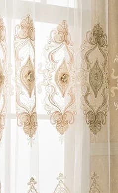 European Embroidered Curtains Panel