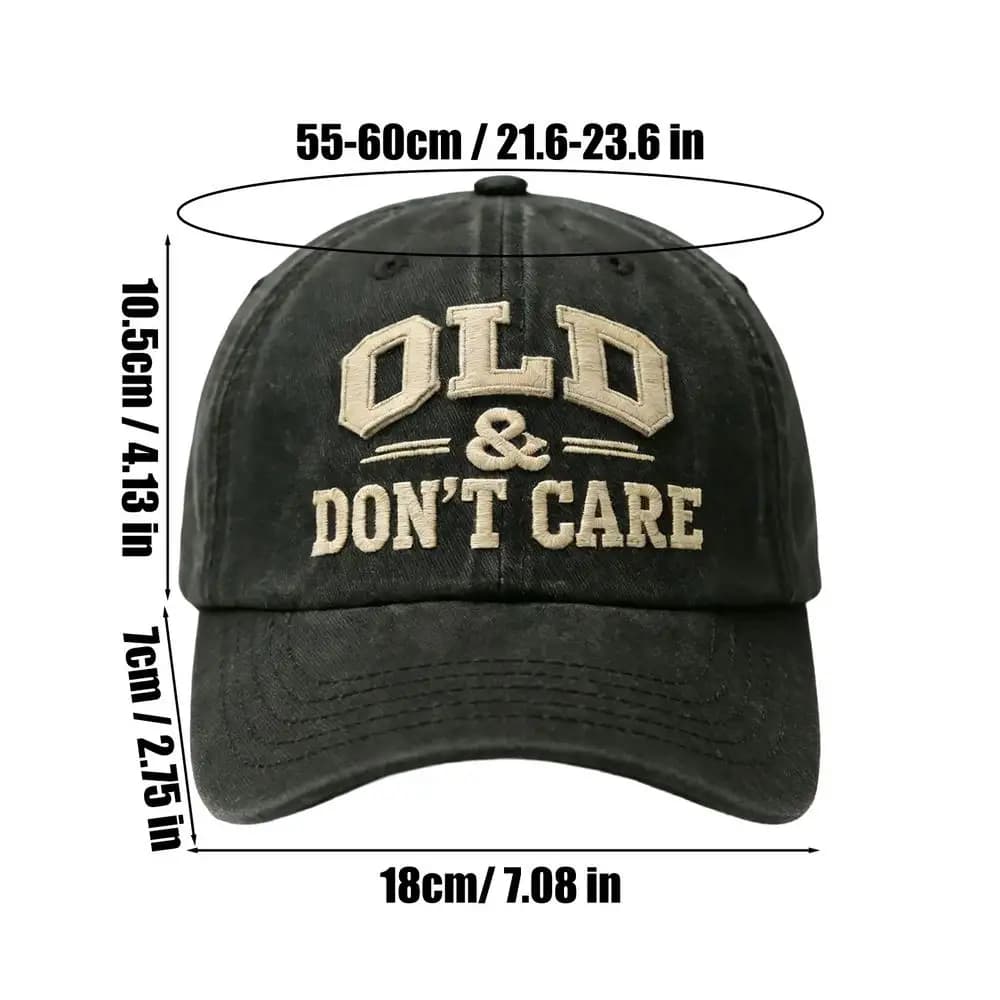 Don't Care Embroidered Vintage Baseball Cap
