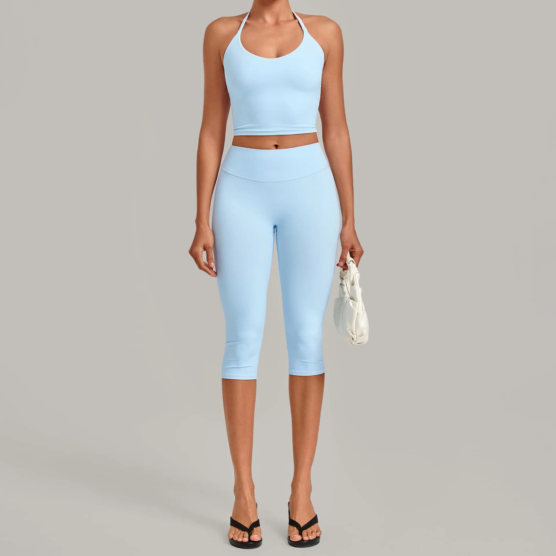 Women's High Waist Capri Yoga Set