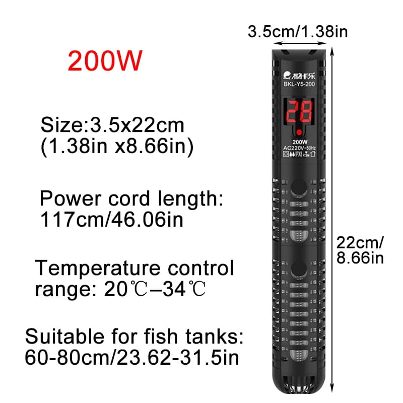 Digital Aquarium Heater with LCD Thermostat