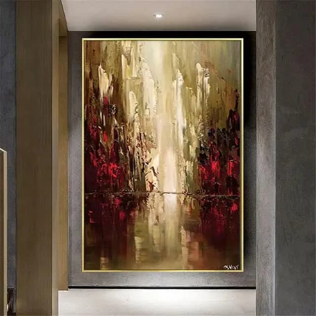 Abstract Canvas Wall Art with Gold Foil