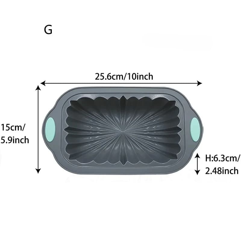 Silicone Bakeware Set with Assorted Cake Molds