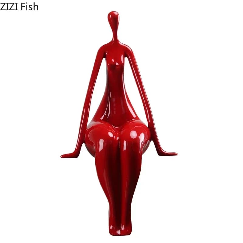 Yoga Figures Statue Abstract Artwork Ornaments Desk Decoration Minimalist Yoga Character Resin Sculpture Modern Home Decor