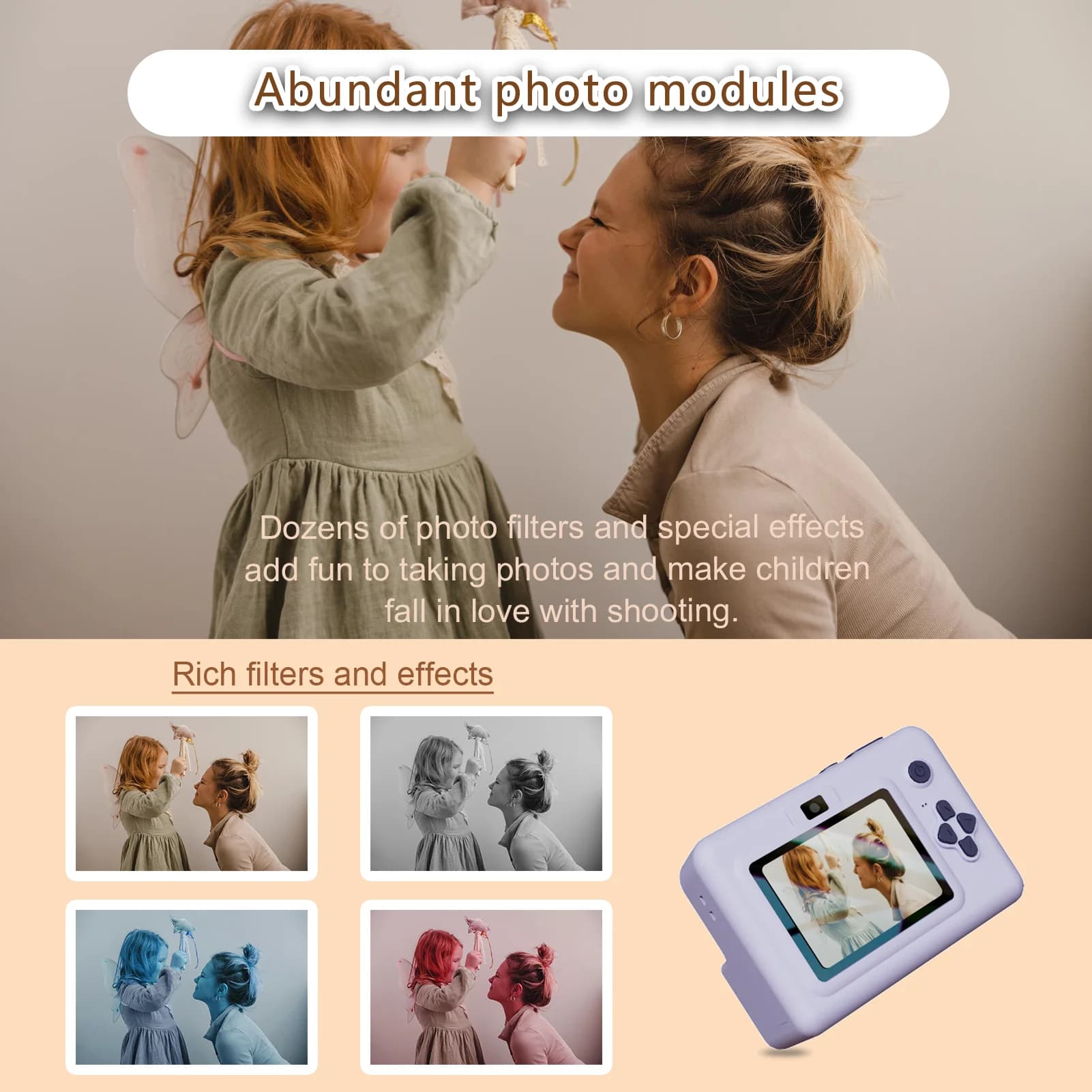 Kids Instant Print Camera with HD Video