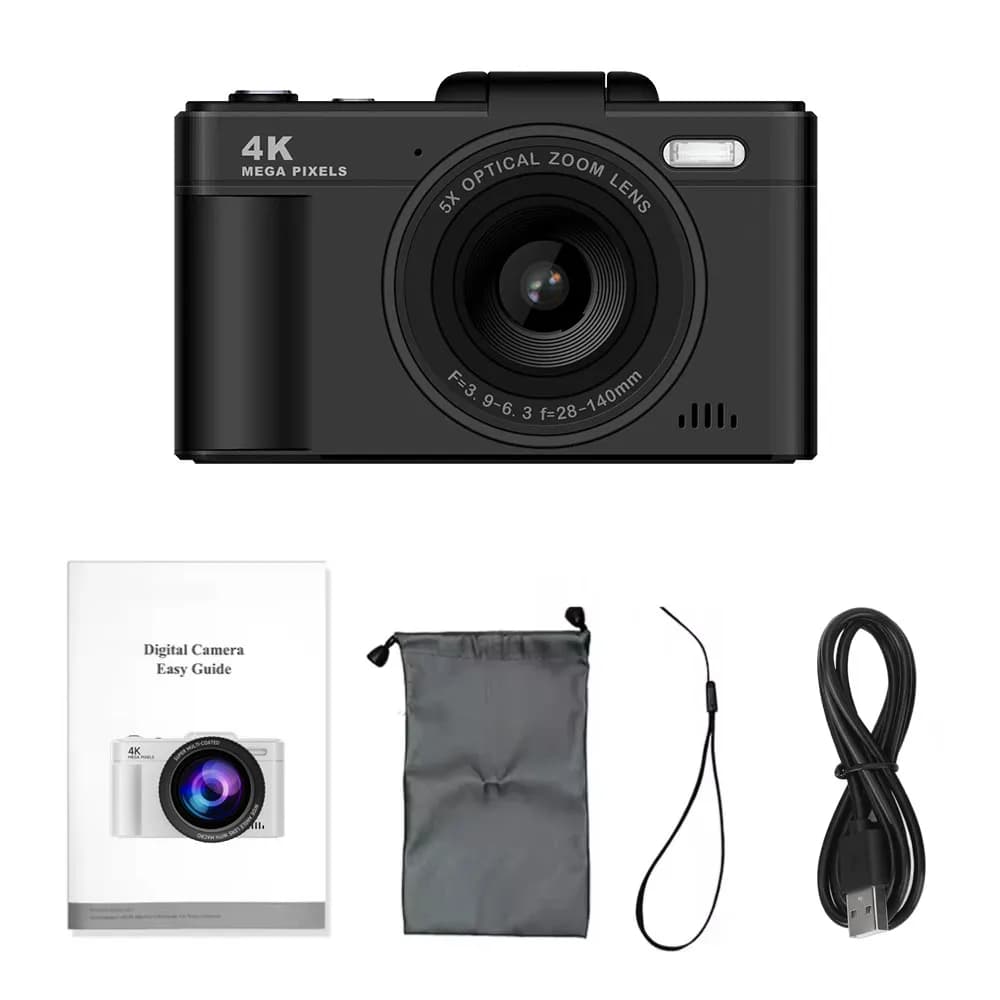 Compact 4K Digital Camera 64MP with 18x Zoom