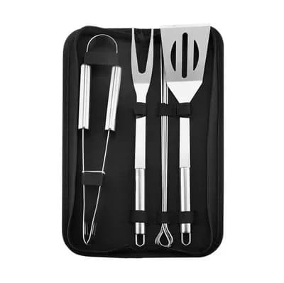 Stainless Steel BBQ Tool Set Portable Cloth Storage Bag Grill Accessories Outdoor Barbecue Camping Cooking