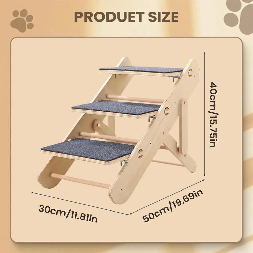 Dog Stairs 3-Step Non-Slip Foldable Pet