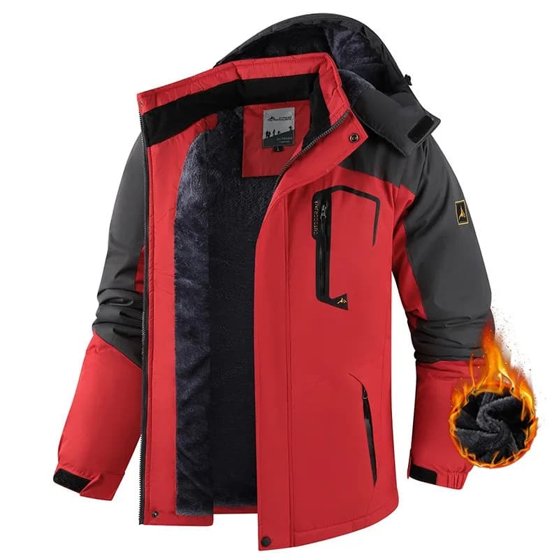Men's Winter Parka with Fleece Hood