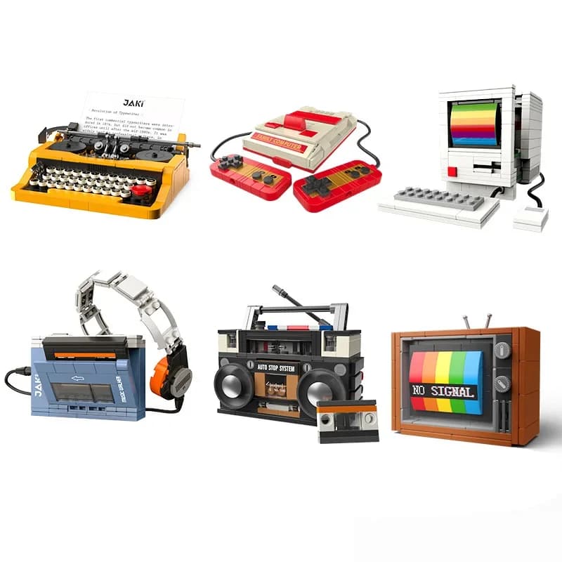 Retro Tech Building Blocks Set