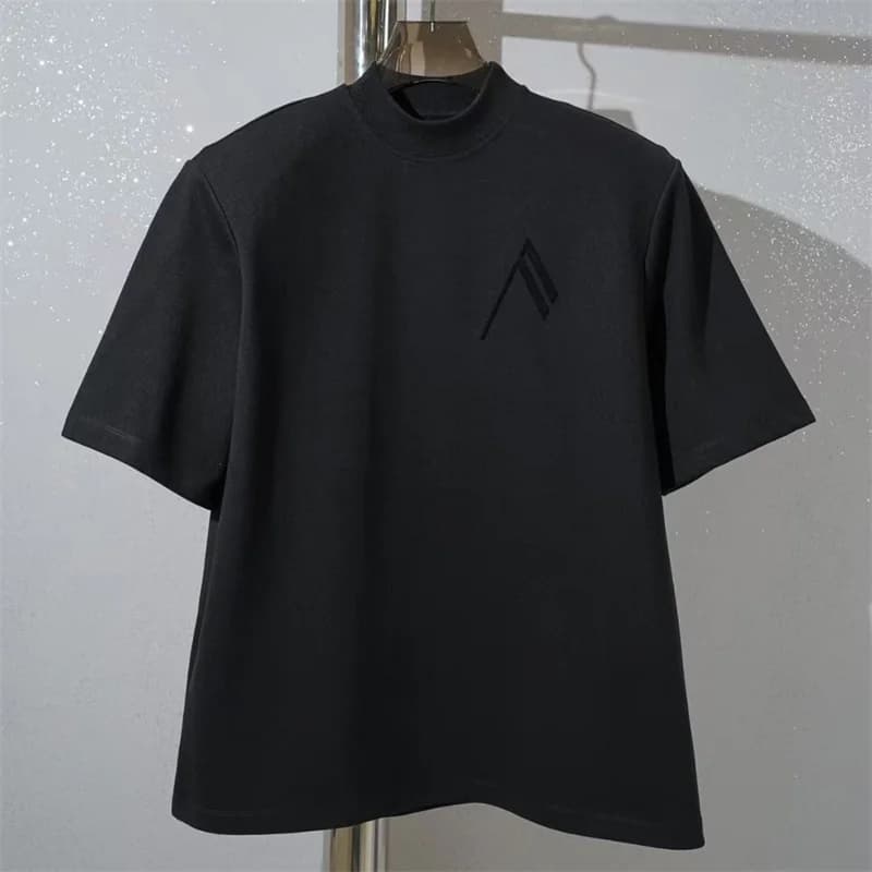 Women's t-shirt New letter embroidered round neck pullover for summer 2025 Couple style fit loose Cotton blend short sleeved top