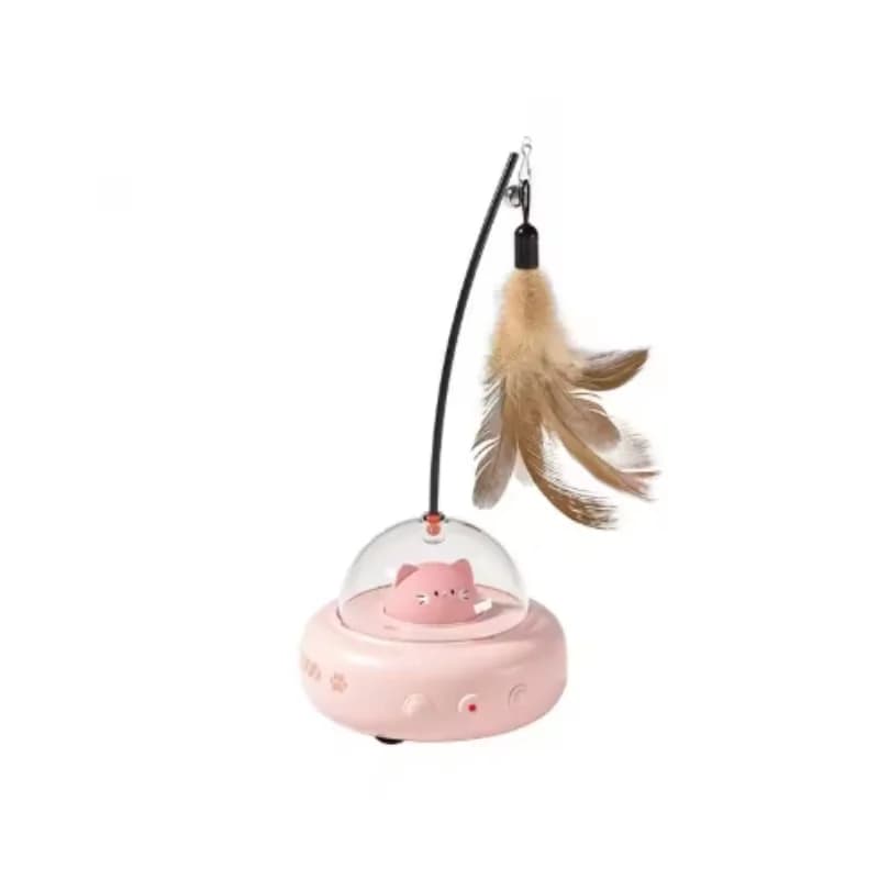 Electric Rechargeable Feather Wand Cat Teaser