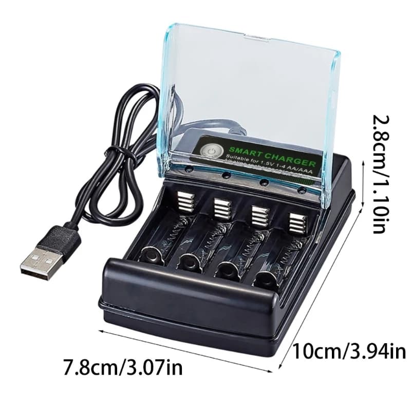 4-Slot Alkaline Battery Charger