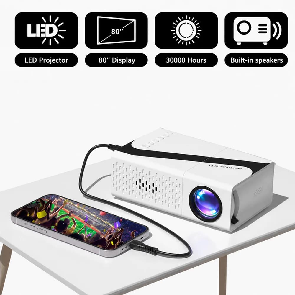 Portable 4K Projector with 720P Native Resolution