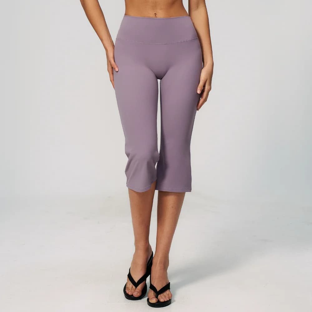 High-Waist Wide-Leg Yoga Capri Pants