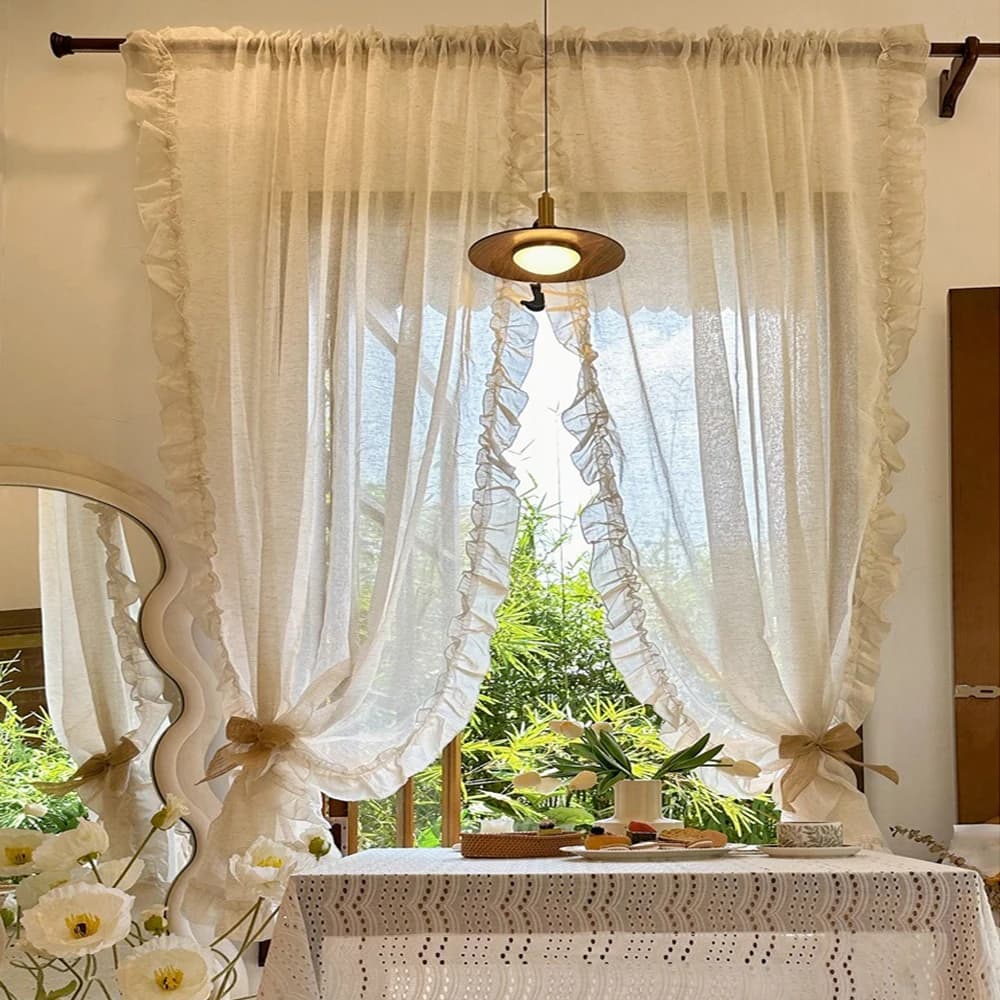 French Ruffled Sheer Curtains