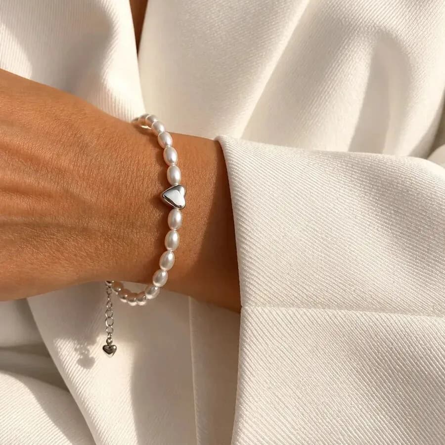 Vintage Pearl Bead Chain Bracelet