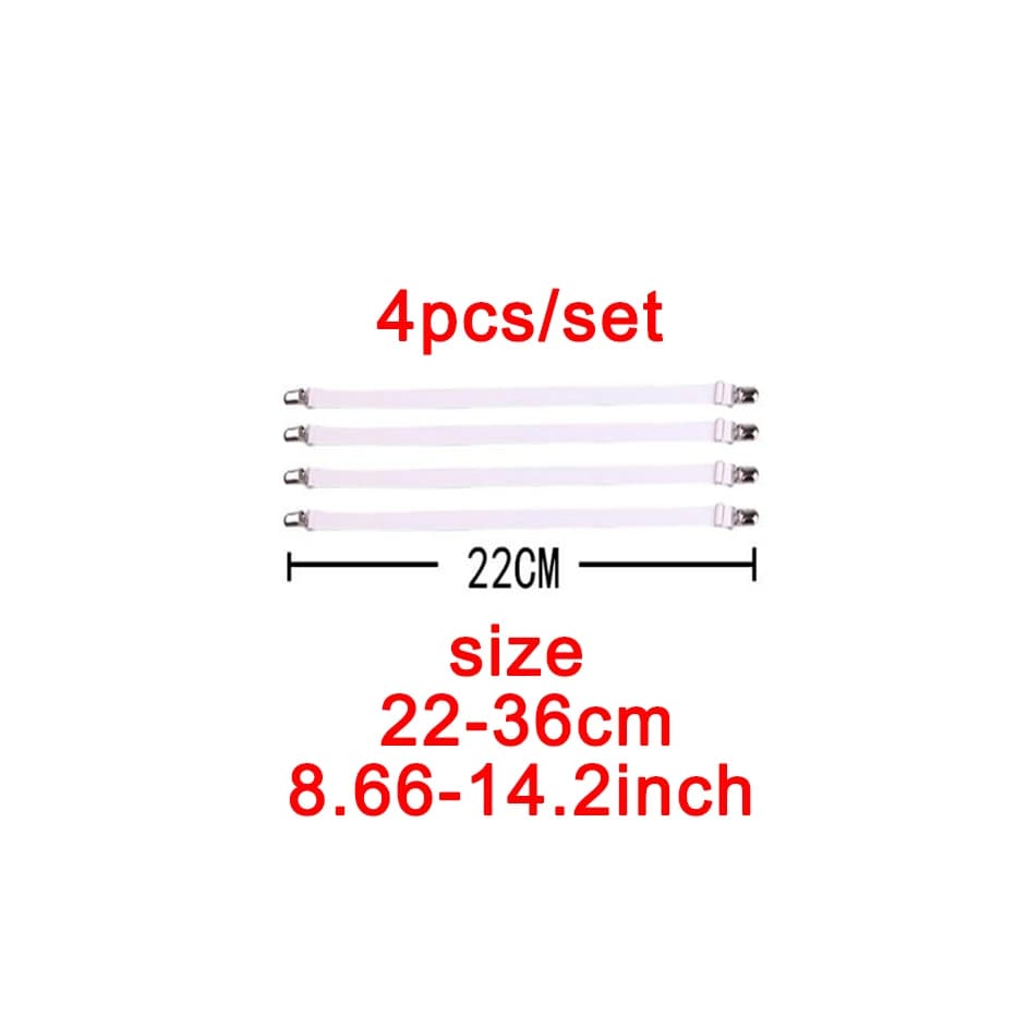 Bed Sheet Grippers with Elastic Straps