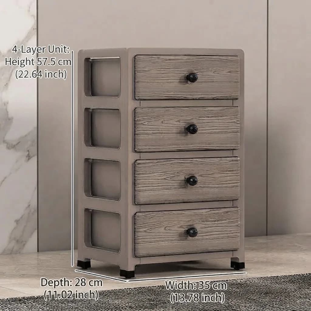 35cm Drawer-Style Nightstand Storage Cabinet