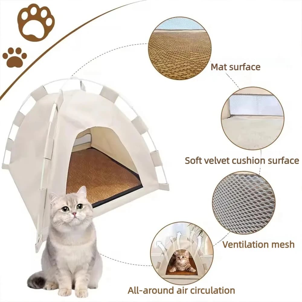 Folding Pet Tent Bed