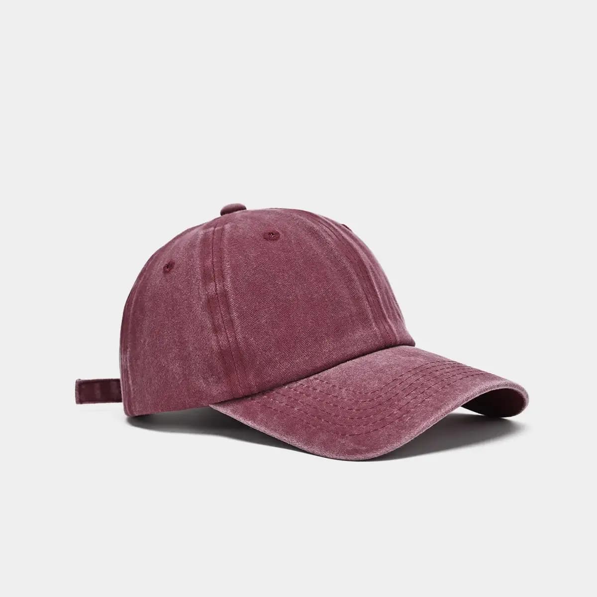 Washed Cotton Snapback Baseball Cap