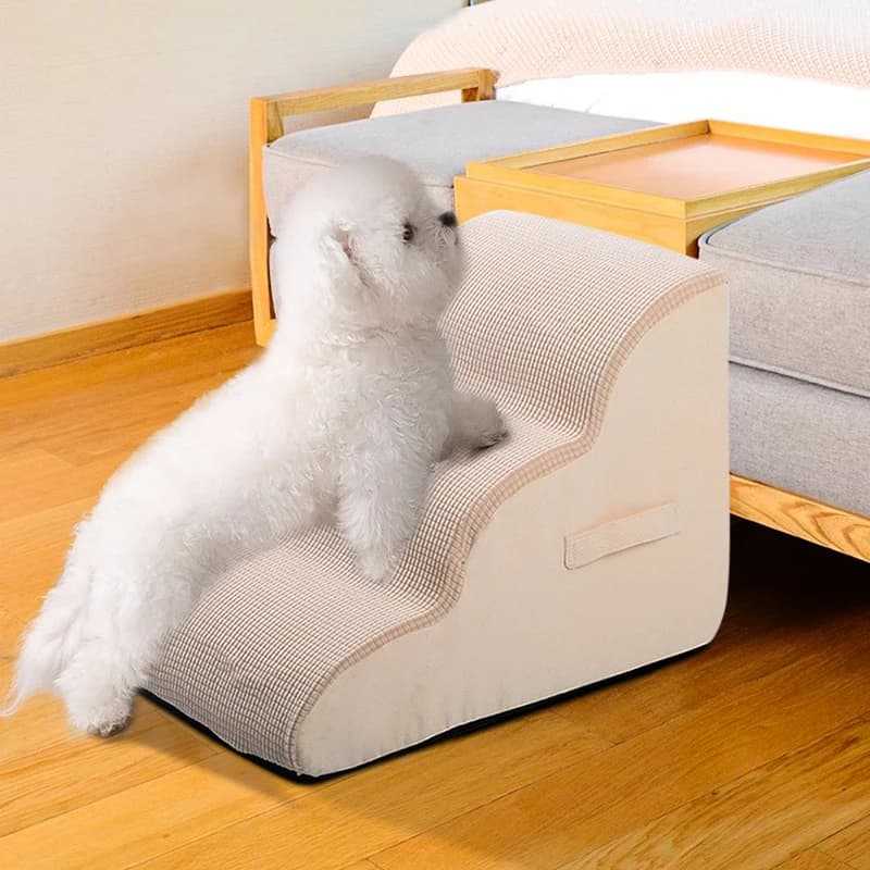 Pet Ramp Stairs 3-Step Removable Dog Ladder