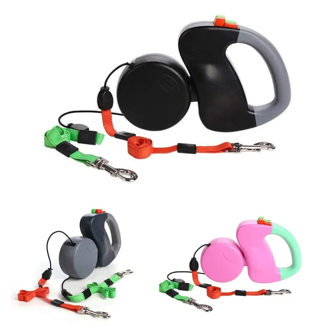 Dual Line Retractable Dog Leash 3M