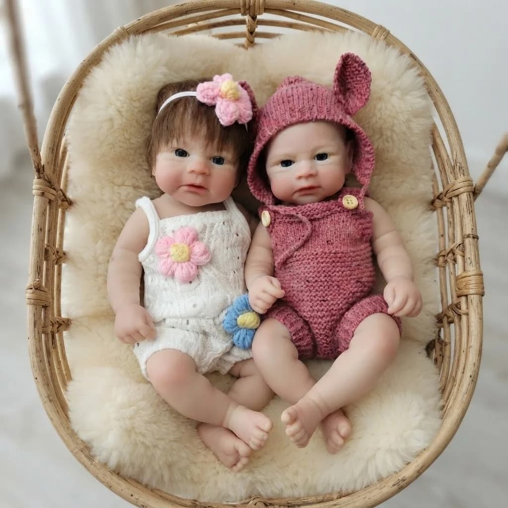 Silicone Reborn Doll with Open Mouth, 13-Inch