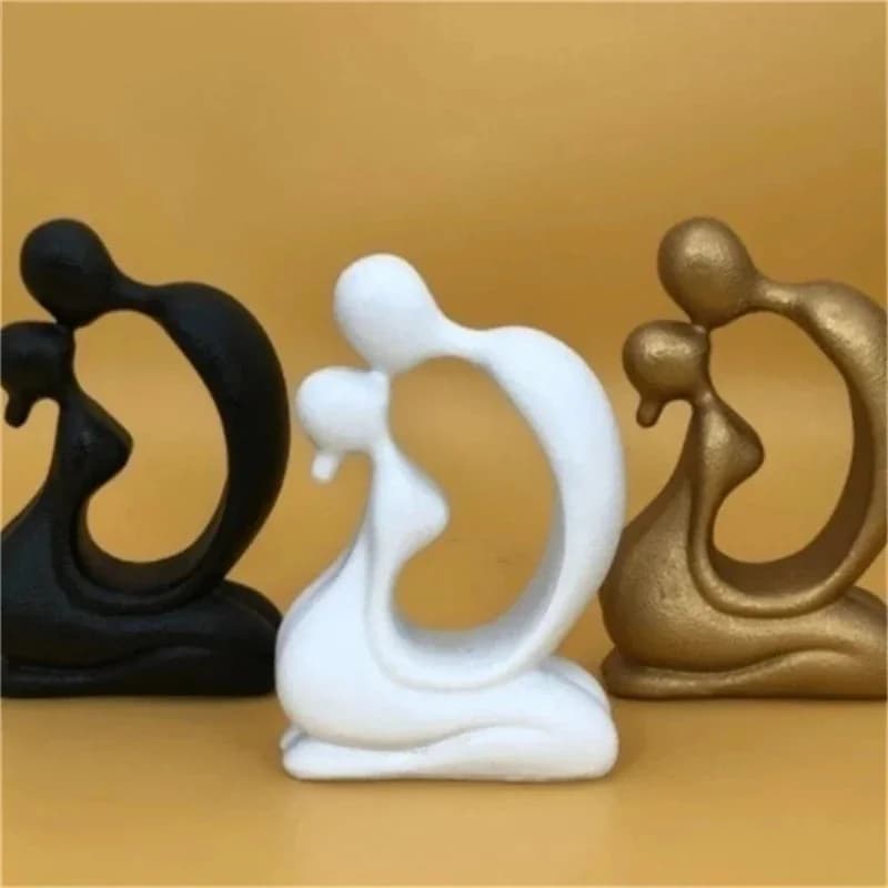 Bedroom decoration, home decor, creative resin, kissing couple sculpture, Scandinavian modern art, multi-color home decor