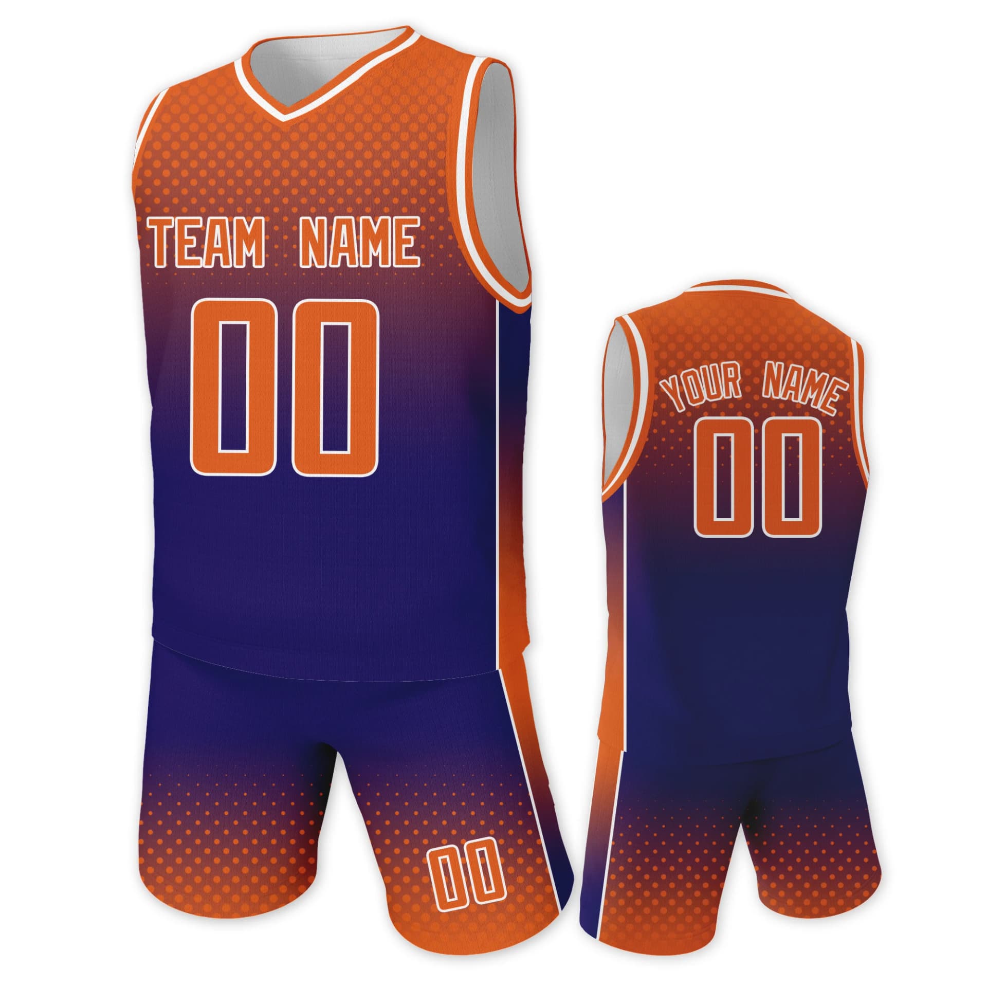 Custom Kids Basketball Jersey and Shorts Kit