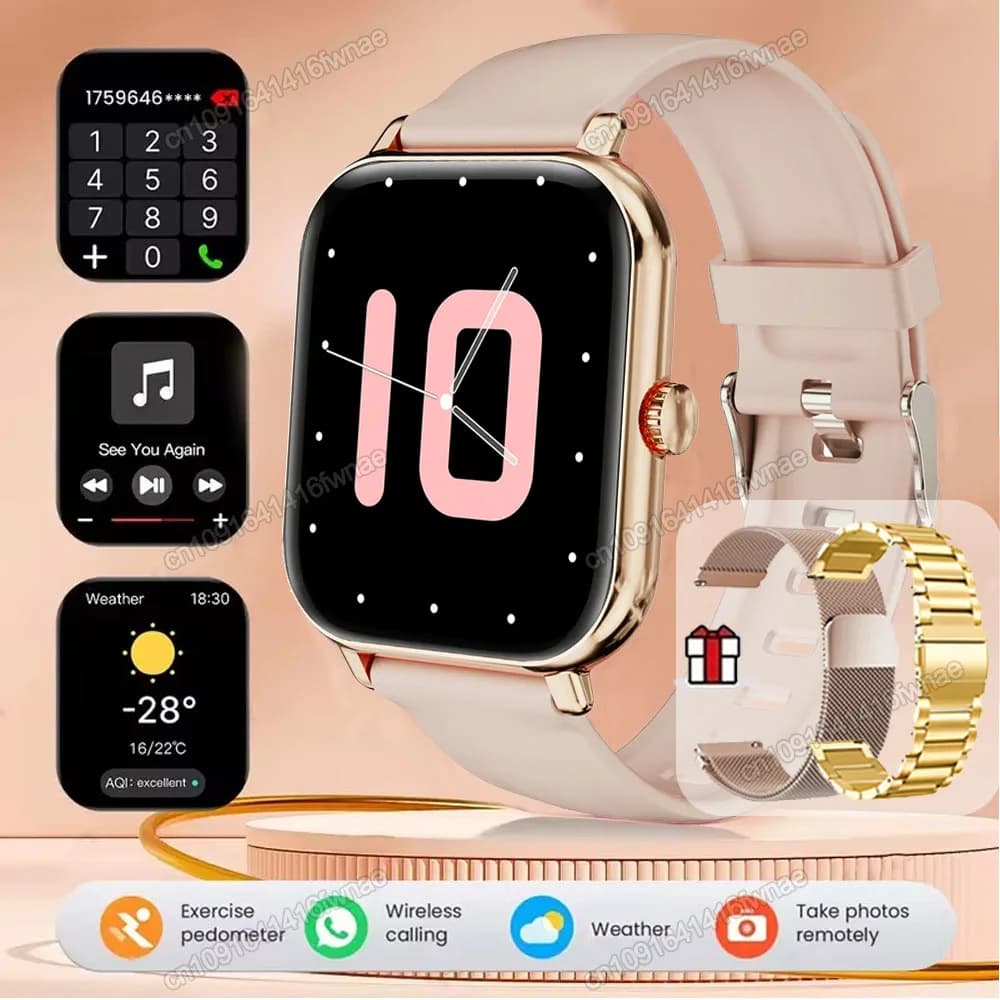Smart Watch For Android IOS Watches 2.01inch HD Display Bluetooth Call Message Alert Music Sports Smartwatch Men Women Gift Ht30