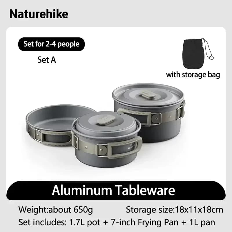 Camping Cookware Cutlery Sets Camping Pot Sets Lightweight Camping Accessories Backpacking Hiking Gear