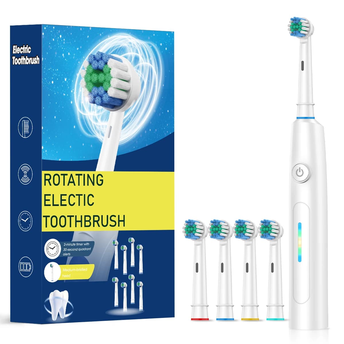 Electric Toothbrush 5 Modes Waterproof Rotary