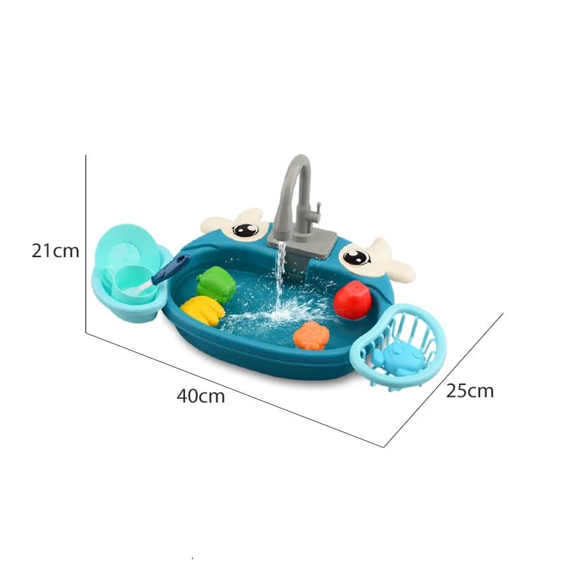 Kids Electric Dishwasher Sink Play Set