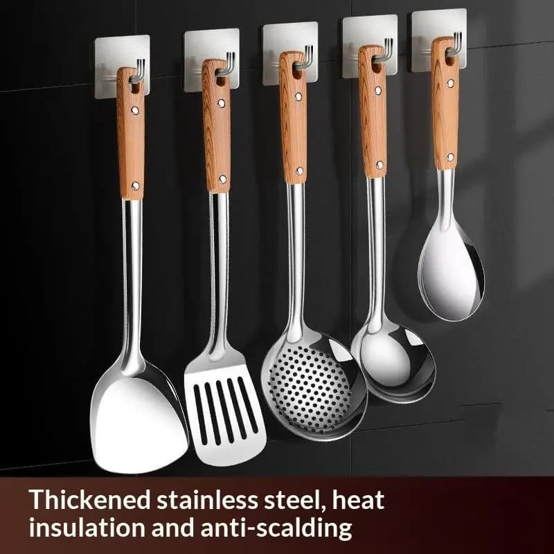 Stainless Steel Wok Spatula with Wooden Handle