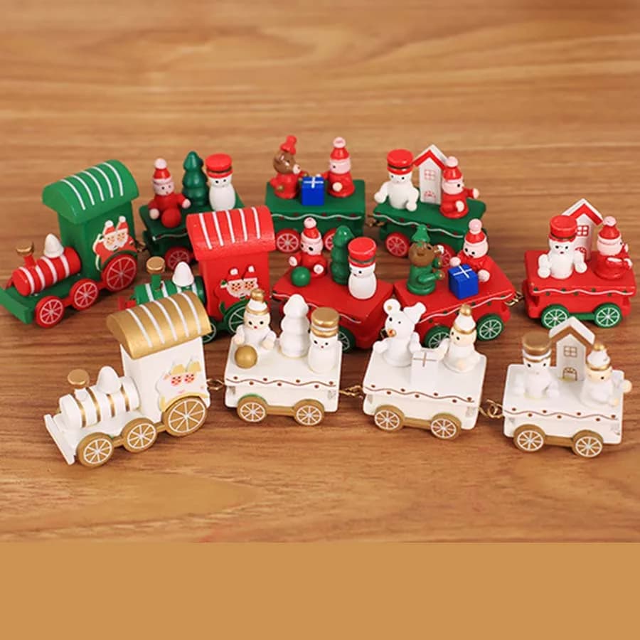 Wooden Train Christmas Ornament