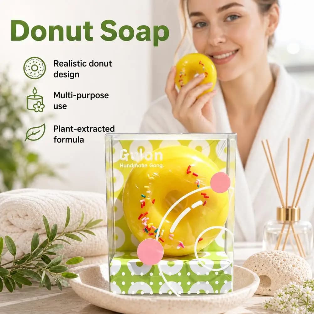 Donut Bath Bomb with Lemon Scent
