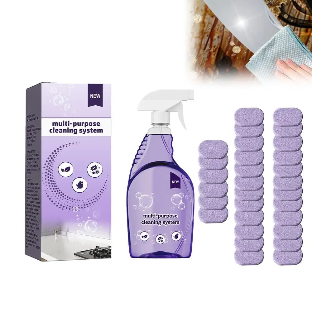All-Purpose Cleaning Tablet System with Spray Bottle