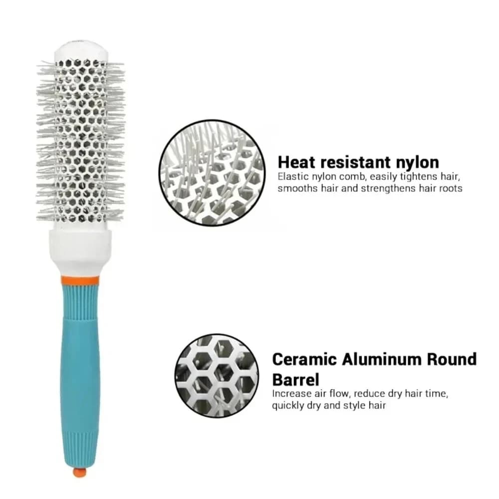 Professional Salon Hair Styling Brush Round Barrel Curly Hair Comb  Wet and Dry Dual Use Hairbrush Roller Tools Hairderssing Com