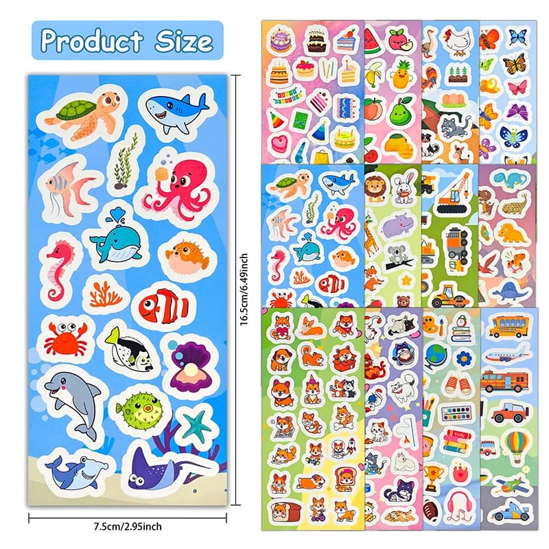 Bulk Sticker Sheets Assortment for Kids Scrapbooking