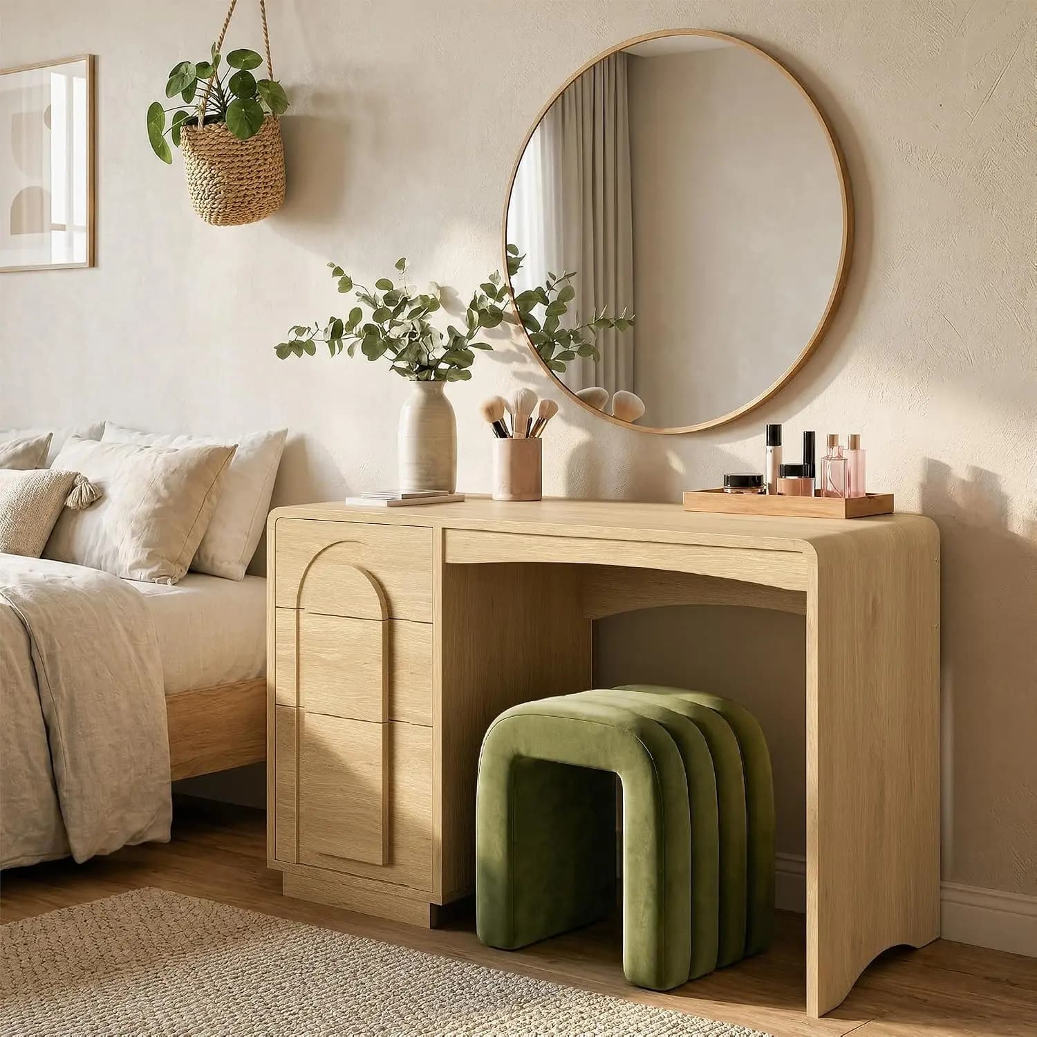Home Office Desk 47" With 3 Drawers Executive Style Oak, Customized