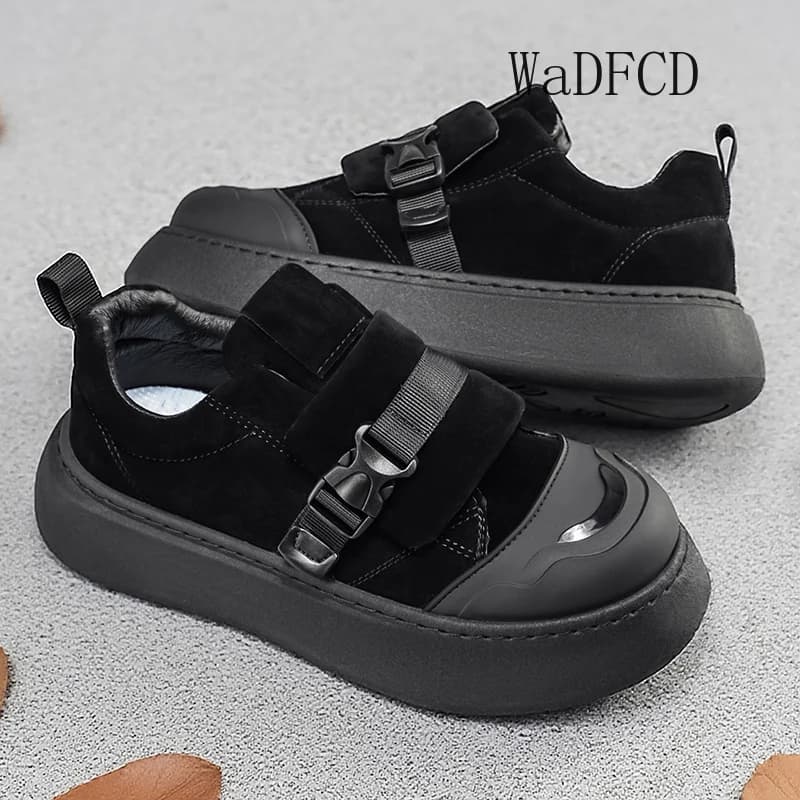Sneakers Casual Men Original Designer Easy Matching Board Shoes Fashion Leather Breathable Height Increased Platform Sport Shoes