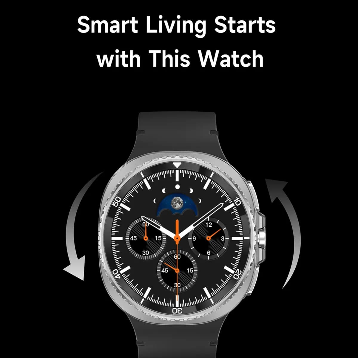 Smart Watch Man with Rotating Bezel AI Voice Assistant Receive Call 3ATM Waterproof Remote Music 1.43inch HD Screen Wristwatch
