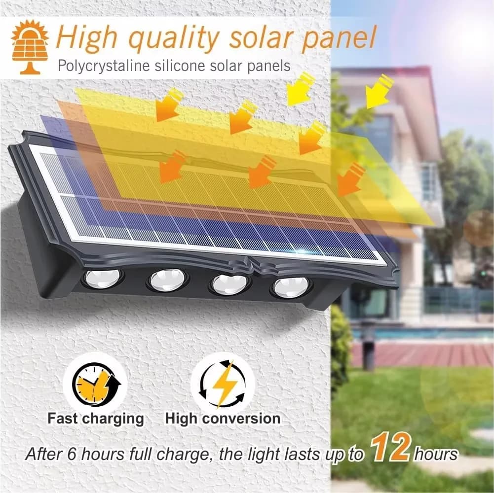 Solar Outdoor Wall Light Up and Down Beam