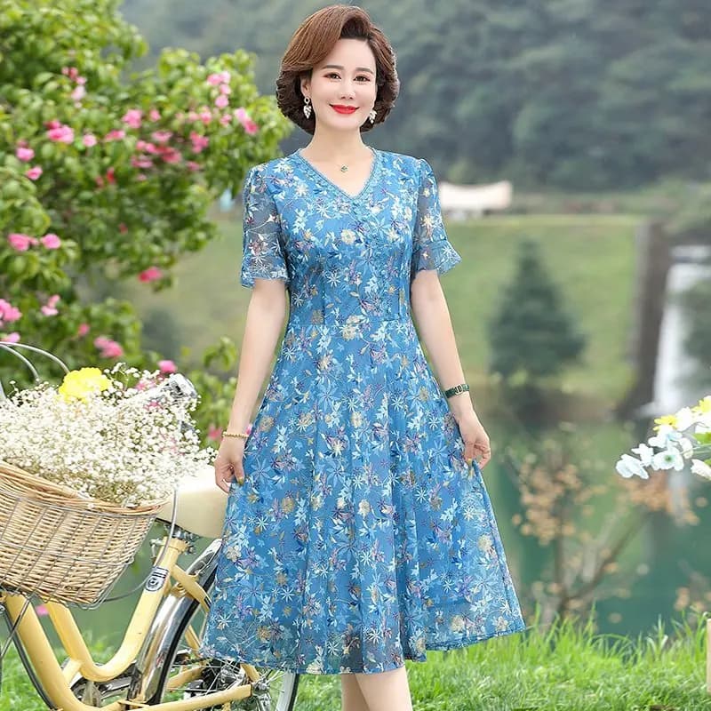 Women's Vintage Print Summer Dress