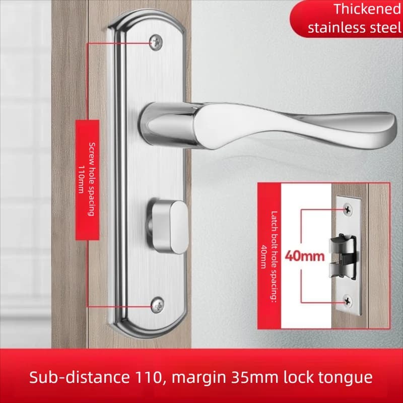 Bathroom Door Lock With Aluminum Alloy Handle