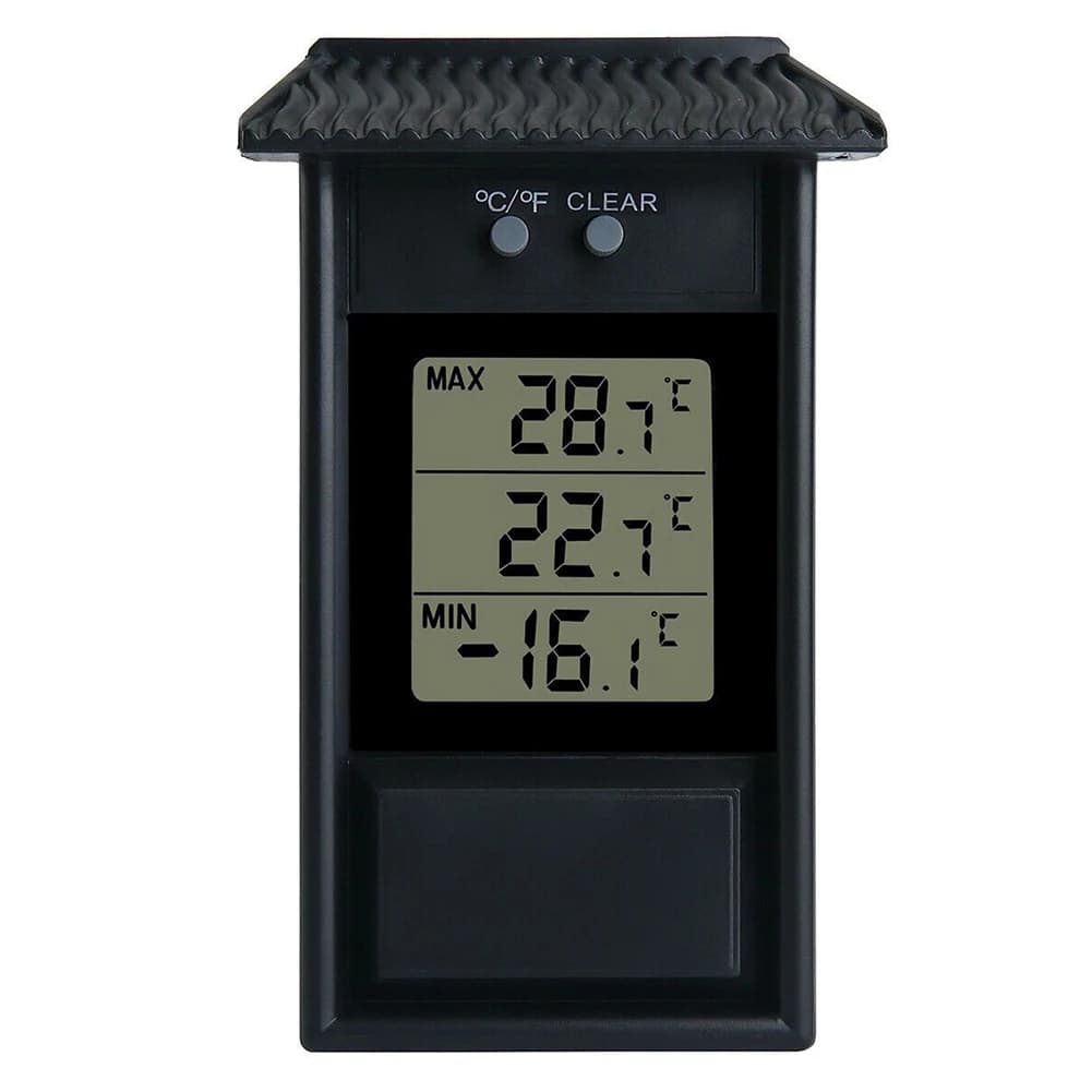 Garden Waterproof Thermometer Digital Thermometer Display Max Min Greenhouse Thermometer Garden Indoor Outdoor Wall Room