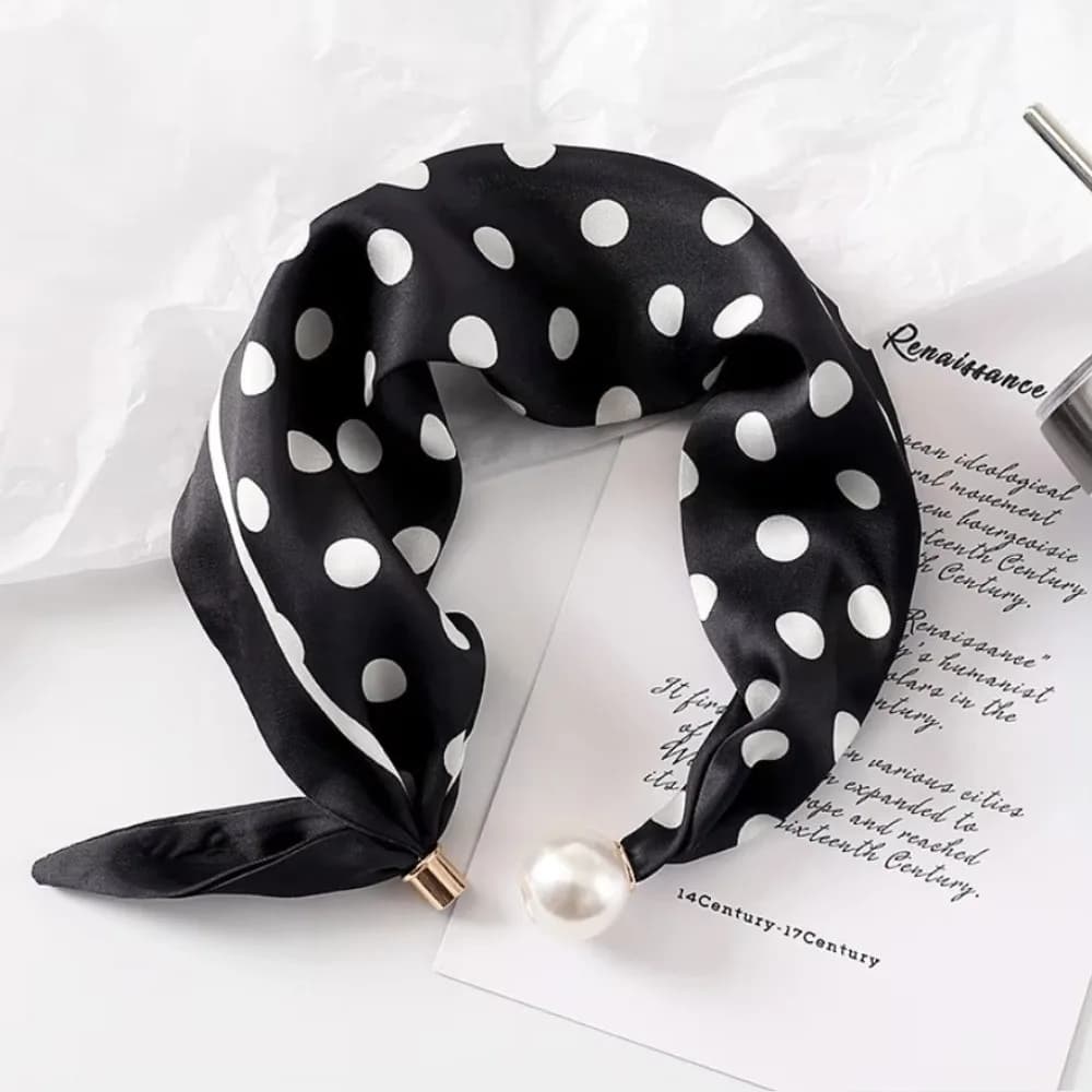 Magnetic Pearl Print Lightweight Scarf