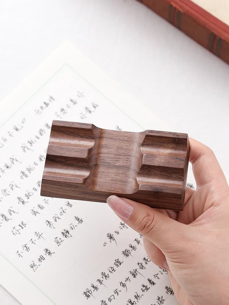 Walnut Wood Pen Holder Stand